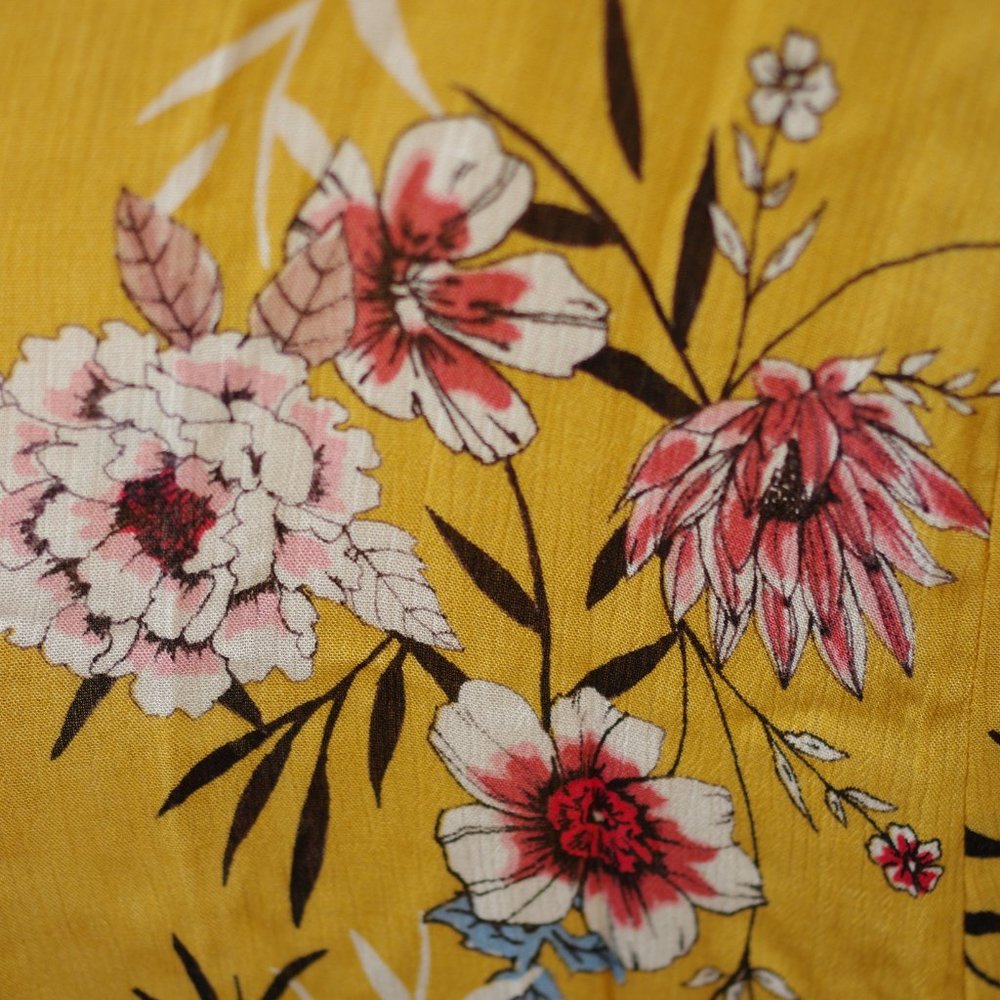 Timing Mustard Floral Open-Back Maxi Dress - Picture 4 of 4